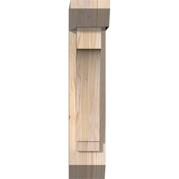 Imperial Slat Smooth Bracket W/ Offset Brace, Douglas Fir, 5 1/2W X 14D X 26H